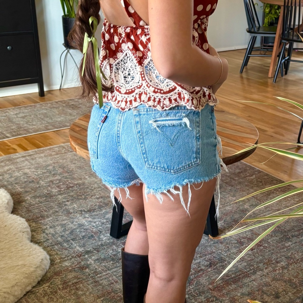 Levi's Light Blue Jean Shorts